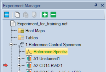 Double click reference spectra ...