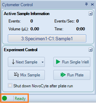 Cytometer ready ...